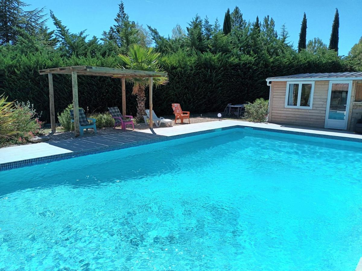 Chalet Banane Devant Piscine, A 6Km Du Festival De Piano De La Roque D'Antheron Rognes Buitenkant foto
