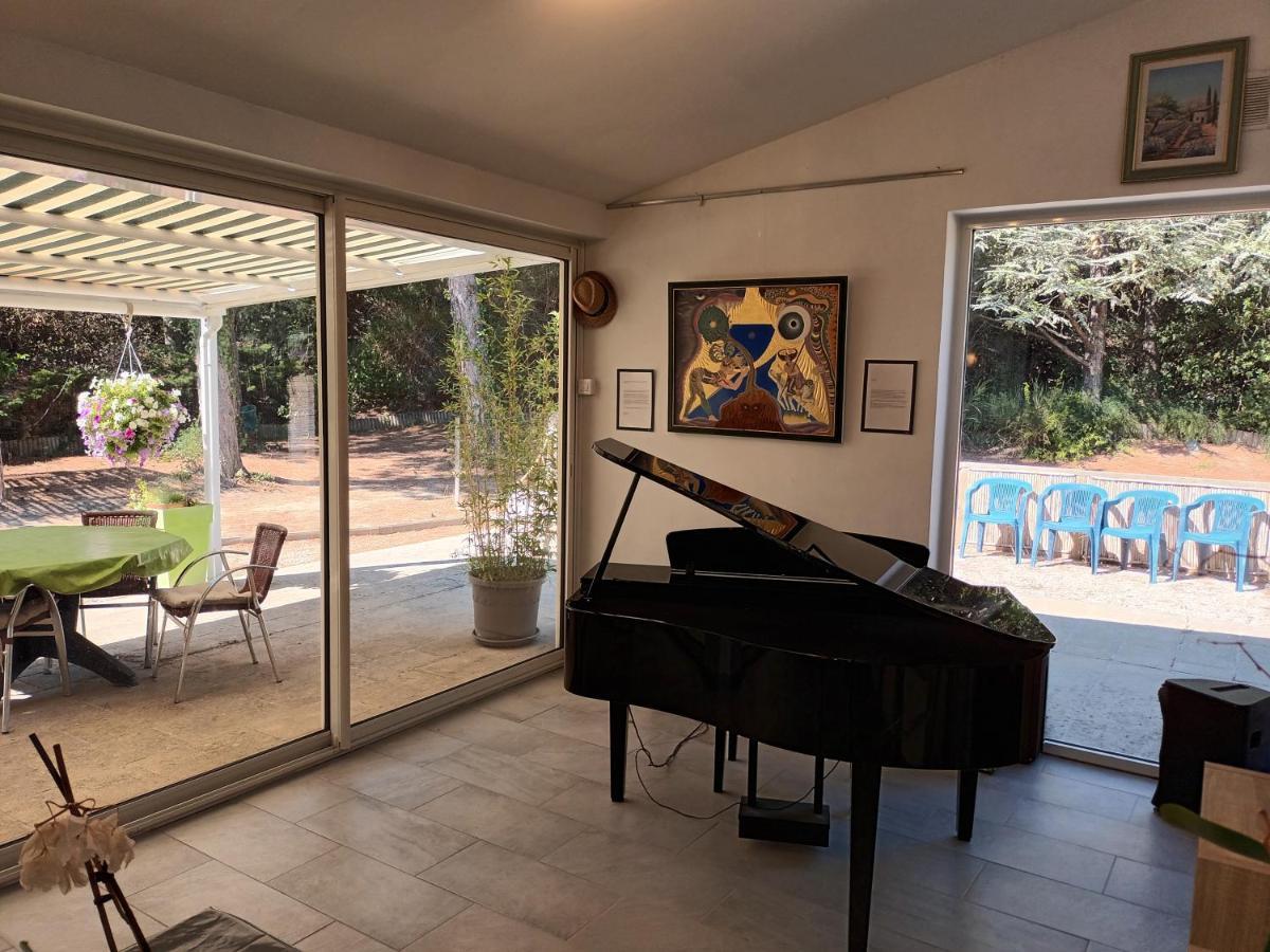 Chalet Banane Devant Piscine, A 6Km Du Festival De Piano De La Roque D'Antheron Rognes Buitenkant foto